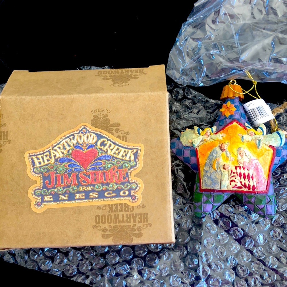 Jim Shore 3D Nativity Star Ornament In box with tags